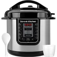 Savoré Kitchen Pressure Cooker – 6L – PFAS Vrij – Snelkookpan, Rijstkoker, Slowcooker, Stomer & Sous-vide in één – Multicooker