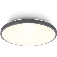 Briloner LED plafondlamp, 2400 lumen, decoratieve afwerking, warm wit licht, geschikt voor hal, antraciet kleur, 33 cm