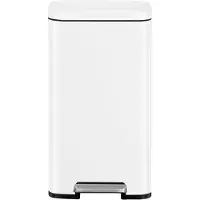 EKO - Madison Pedaalemmer 30 liter - Stainless Steel Plastic - mat wit - Prullenbak