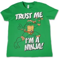 Teenage Mutant Ninja Turtles Trust Me I'm A Ninja Kids Tee Kinder T-Shirt Green-12 Jahre