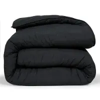 DoubleDry 2 in 1 Dekbed 240x220 - Lits Jumeaux wasbaar dekbed zonder overtrek - zwart xl