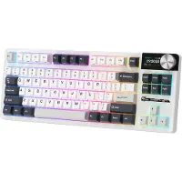 Royal Kludge RK S85 White Night Gaming-toetsenbord, beige schakelaars