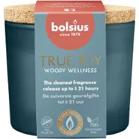 Bolsius Geurkaars True Joy Woody Wellness Blauw 21 Uur D 6,6 H 8,3 Cm