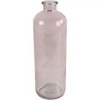 Countryfield Fles Caria glas ro 11x11x33 cm roze