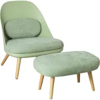 SoBuy FST63-GR Fauteuil Relax avec Repose-Pieds