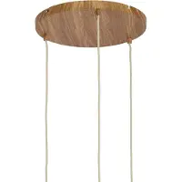 Light & Living 3 Lichts Hanglamp Danialo Licht Bruin Met Touw