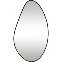 En.casa Wandspiegel Orland druppelvormig 82x46 cm zwart []