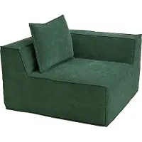 MCW Hoekstuk/accessoire voor bank -O54, loungestoel gestoffeerde stoel armleuning, stof/textiel (300 g/m²) 63 x 97 x 97 cm ~ groen