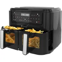 Kitchenbrothers Airfryer XXL - 2x 4.5L - 2400W - Zwart