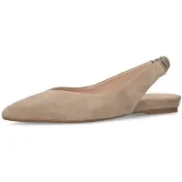 Manfield Ballerina met riempjes donkerbeige