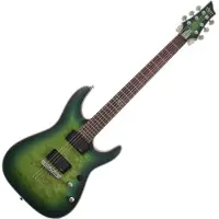 Schecter C-1 Platinum Satin Green Burst