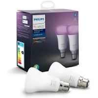 Philips Set van 2 lampen Hue White en Color Ambiance B22 Bluetooth 10 W Wit
