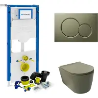 Boss & Wessing Badkamermeubel solid surface bws oslo 200x46 cm mat groen wasbak dubbel