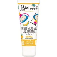 Officina Naturae Bio Junior Tandpasta banaansmaak 75 ml & 2 Duurzame Cellulose Tandenborstels - - ideaal voor melktanden