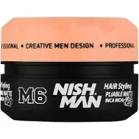Nish Man Inca Ichi M6 Matte Haarwax - Flexibele Hold - voor Mannen