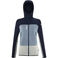Millet Fusion Grid Hoodie Fleec Blue/Grey Women's || Maat: M