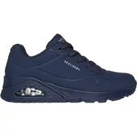 SKECHERS Sneakers laag 'Schnürschuh Damen 73690 DKNV Kunststoff (Synthetik) in blau' blauw