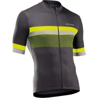 Northwave BLADE Korte Mouw Jersey Grijs / Fluo Geel || Maat: S