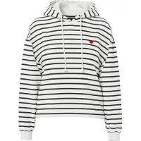 Pieces Sweatshirt 'PCCHILLI' zwart / wit