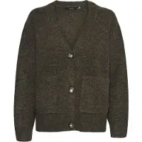 Vero Moda Gebreid vest 'VMBOOM' donkerbruin
