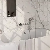 Brauer Stripe inbouw badkraan met badvulcombinatie en 3 standen handdouche chroom