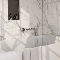 Brauer Stripe inbouw badkraan met staafhanddouche chroom