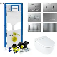 Geberit up320 Toiletset AquaClean Alba | Douche WC | Wit | Sigma Drukplaat