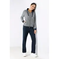 Hajo Dames huispak donkerblauw interlock | Maat 48