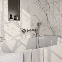 Brauer Stripe inbouw badkraan met 3 standen handdouche RVS geborsteld PVD