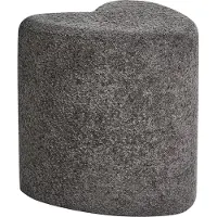 Beliani SCOTIA - Poef - Donkergrijs - Chenille