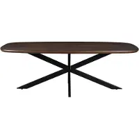 LivingFurn eetkamertafel jesper danish oval brown 180 cm mangohout