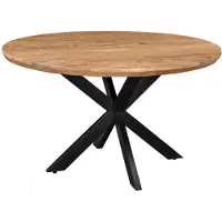 LivingFurn Eettafel Jesper Rond Mangohout Naturel Ø140cm