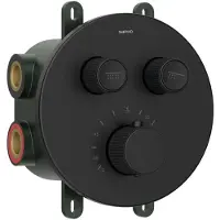 Sapho Smart Select thermostatische inbouwdouchearmatuur, model Kast, 2-weg, mat zwart