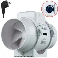 Vents TT buisventilator 100 mm - Met regelaar en stekker - Inline fan