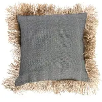 Bazar Bizar The Cotton Bonita Cushion Cover - Natural Black - 60x60