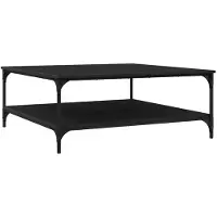 vidaXL Salontafel Zwart eiken 100 x 100 x 40 cm Bewerkt hout