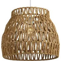 Lighto | Hanglamp Rotan Naturel Ø35 cm - Plafondlamp - Japandi Lamp - Eetkamer - Slaapkamer - Woonkamer - Vela