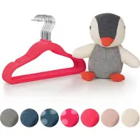 Laleni Fluwelen Kledinghangers Kinderen - Kleerhangers Peuter - Roze - Set van 30