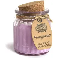 Ancient Wisdom Glazen Potje met Soja Geurkaars Granaatappel - 6 stuks