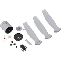 LUCANDE Vindur plafondventilator, wit, DC, stil, Ø 132 cm - , Vindur, Wit, Woonkamer, Metaal, Modern