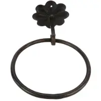 HBX natural living Ring Voor Keuken/theedoek Kabala D15cm Zwart zwart Metaal