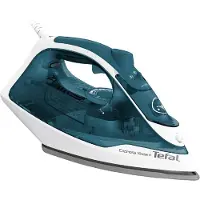 SEB FV2839E0, stoom- en droogstrijkijzer, Cerilium-zool, 2400 W, blauw, wit