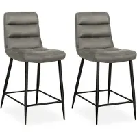 MX Sofa - Lena – Barstoelen – Grey – Set van 2