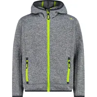 CMP - Boy's Jacket Fix Hood Jacquard Knitted - Fleecevest 176, grijs