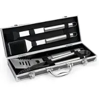 Leopold Vienna Barbecuekoffer Zilver (4-Delig)
