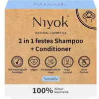 Niyok Sensitive 2-in-1 Shampoo & Conditioner Bar - 80G - Vegan Shampoo - Sensitive - 2-in-1 Haircare