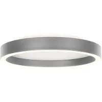 Steinhauer LED-plafondlamp Ringlux, dimbaar, alu / grijs / zink, Woon-/ Eetkamer, metaal, Modern, LED plafondlamp
