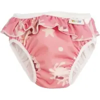 Imse Vimse Vimse Pink Whale - Wasbare zwemluier met roesjes - M | 7-10 kg - Leuke print - Gemakkelijk in gebruik - OEKO-TEX gecertificeerd