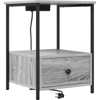 vidaXL Nachtkastje Grijs Sonoma 42 x 41 x 56 cm Bewerkt hout
