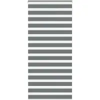vidaXL Zebra rolgordijn 110x200 cm stofbreedte 105,9 cm donkergrijs